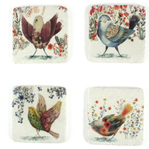 Birds Coasters, Set Of 4