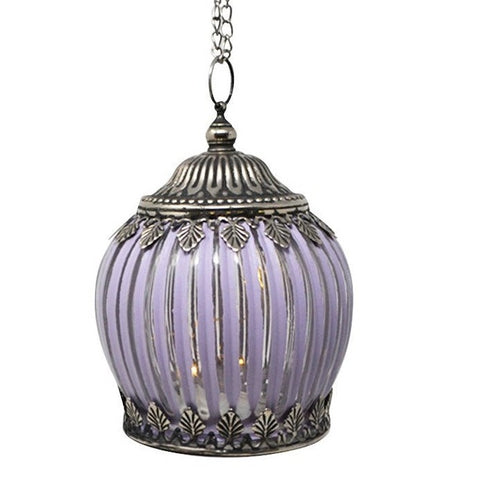 Antiqued Purple Lantern LED