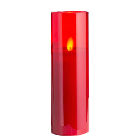 2" X 6" Slim Pillar Flameless Candle: Red