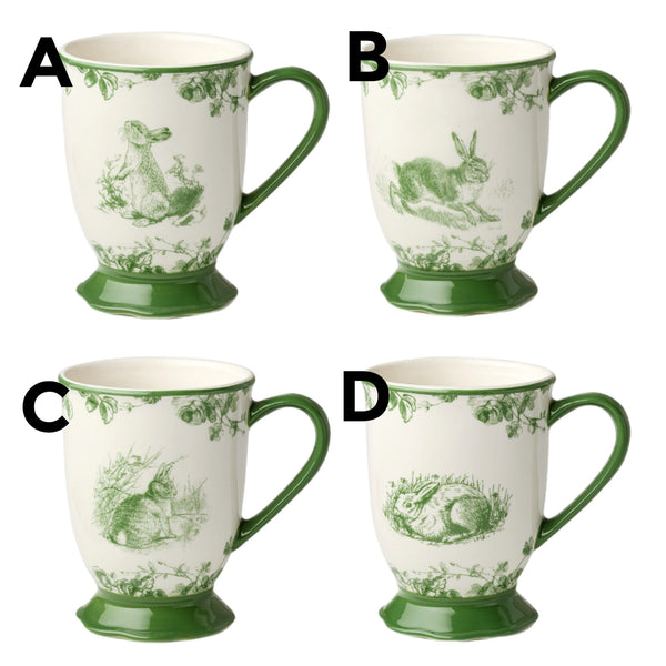 Assorted Green Bunny Mug, INDIVIDUALLY SOLD