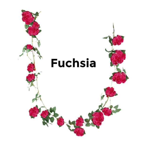 Assorted 6' Peony Garland, INDIVIDUALLY SOLD