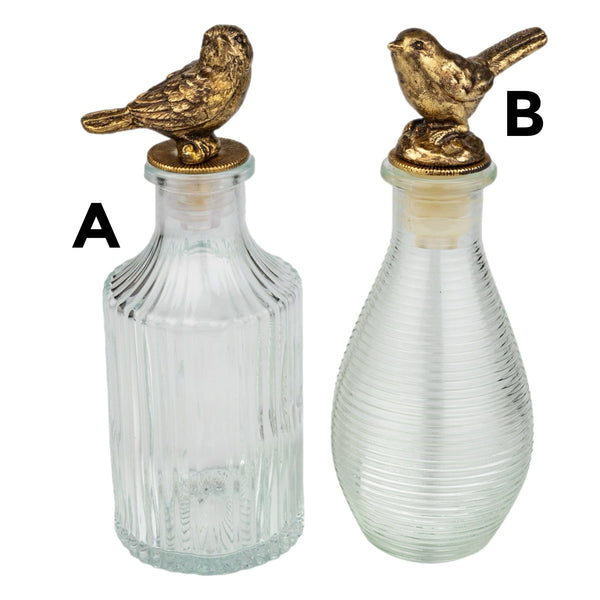 Assorted Bottle With Bird Bottle Stopper, INDIVIDUALLY SOLD