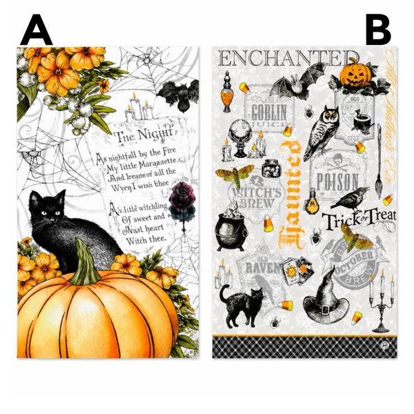 Assorted Trick Or Treat Tea Towel, INDIVIDUALLY SOLD