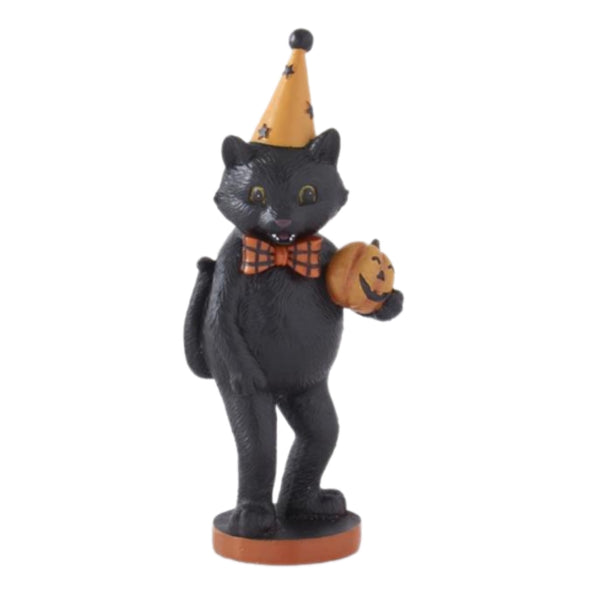 Assorted Cat Holding Pumpkin Figurine, INDIVIDUALLY SOLD
