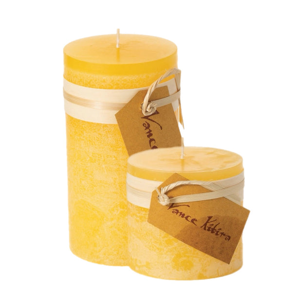 Assorted Pale Yellow Colour Pillar Candle, INDIVIDUALLY SOLD