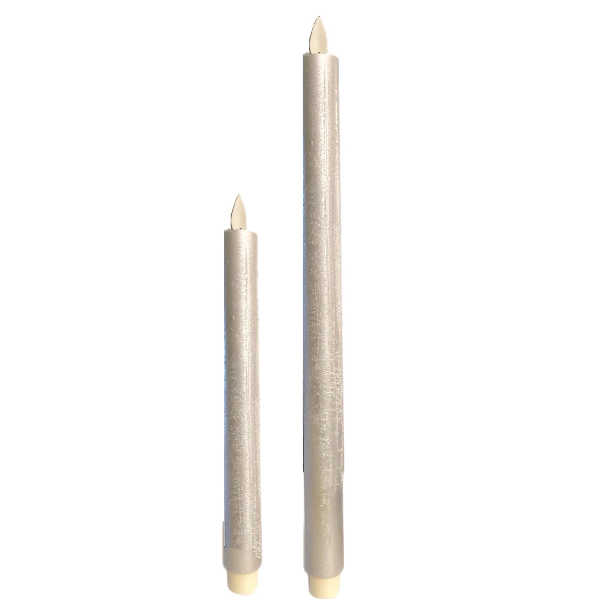 Assorted Silver Taper Flameless Candle, INDIVIDUALLY SOLD