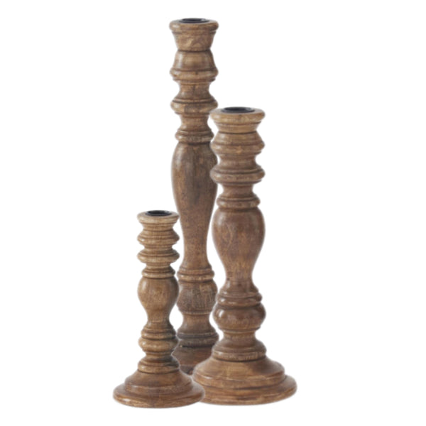 Assorted Wooden Taper Candle Holder, INDIVIDUALLY SOLD