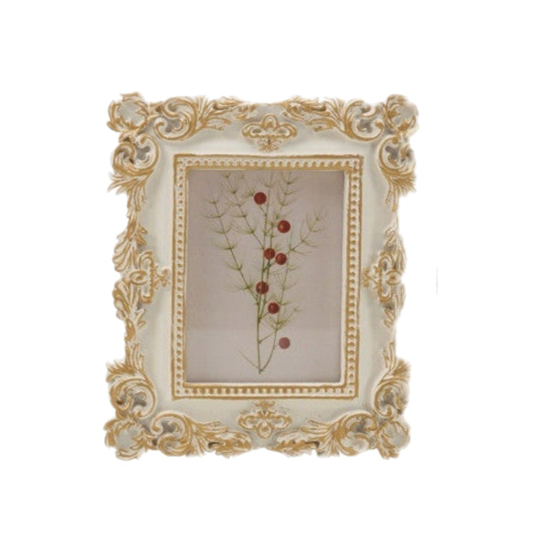 Assorted Floral Print In Cream & Gold Frame Wall Print, INDIVIDUALLY SOLD