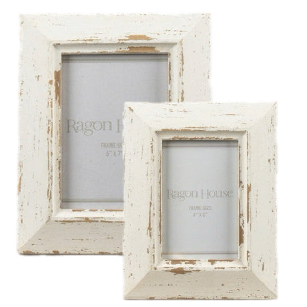 Assorted White Distressed Photo Frame, INDIVIDUALLY SOLD