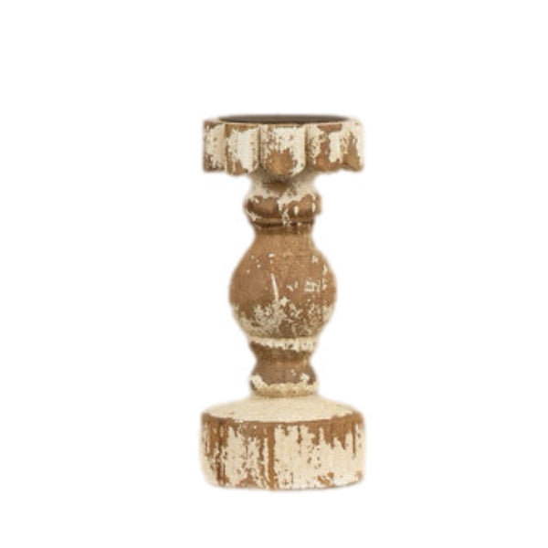 Assorted Cream Distressed Pillar Candle Holder, INDIVIDUALLY SOLD