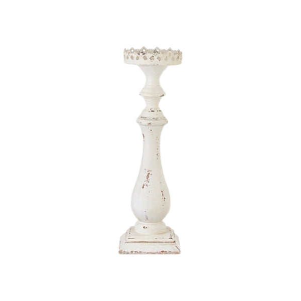 Assorted White Pillar Candle Holder, INDIVIDUALLY SOLD