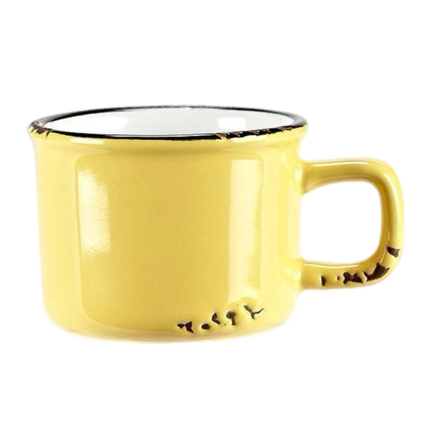 Assorted Yellow Enamel Mug, INDIVIDUALLY SOLD