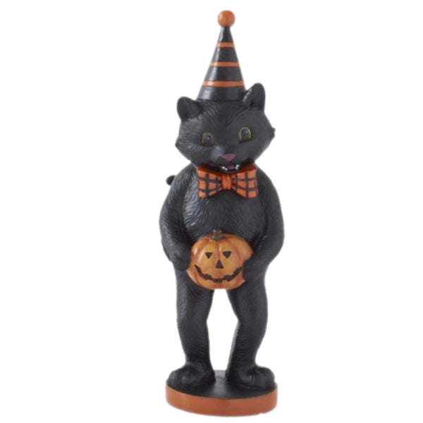 Assorted Cat Holding Pumpkin Figurine, INDIVIDUALLY SOLD