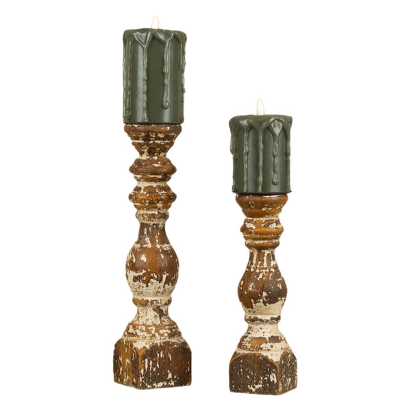 Assorted Brown Distressed Pillar Candle Holder, INDIVIDUALLY SOLD