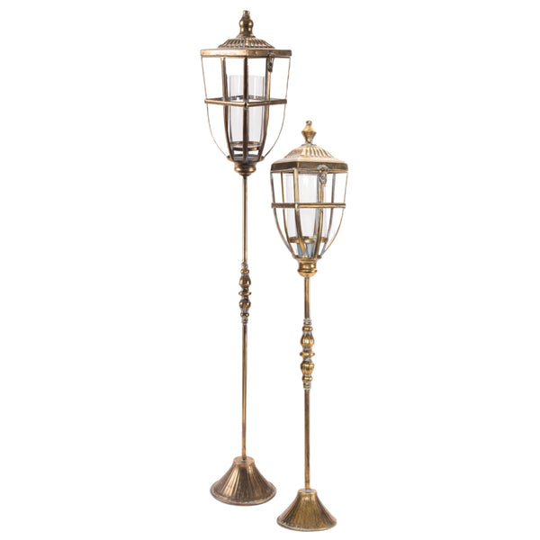Assorted Brass Lantern Pillar Candle Holder, INDIVIDUALLY SOLD