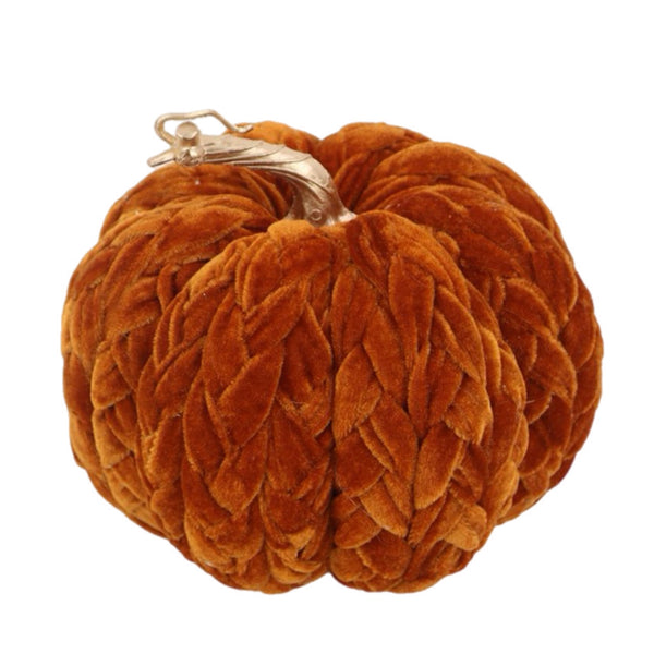 Assorted Burnt Orange Braided Pumpkin, INDIVIDUALLY SOLD