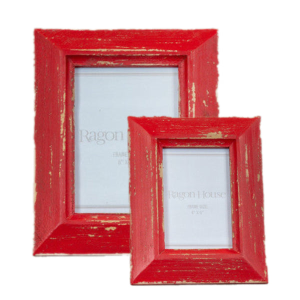 Assorted Red Distressed Photo Frame, INDIVIDUALLY SOLD