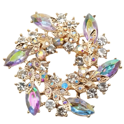 Iridescent Wreath Brooch