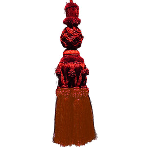Large Burgundy Braided Tassel