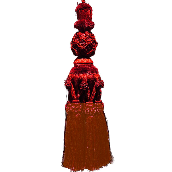 Large Burgundy Braided Tassel