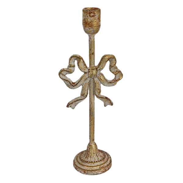 Assorted Cast Iron Bow Taper Candle Holder, INDIVIDAULLY SOLD