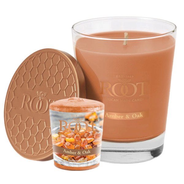 Assorted Amber & Oak Candle, INDIVIDUALLY SOLD