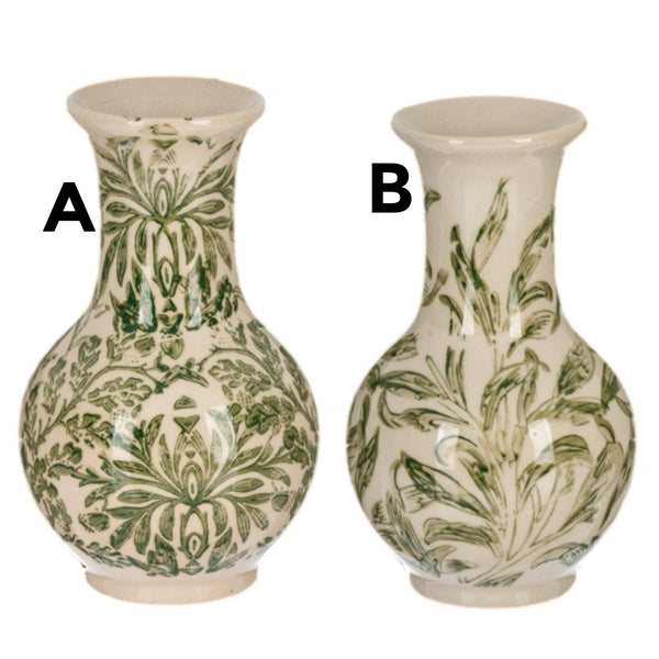 Assorted Green Botanical Bud Vase, INDIVIDUALLY SOLD