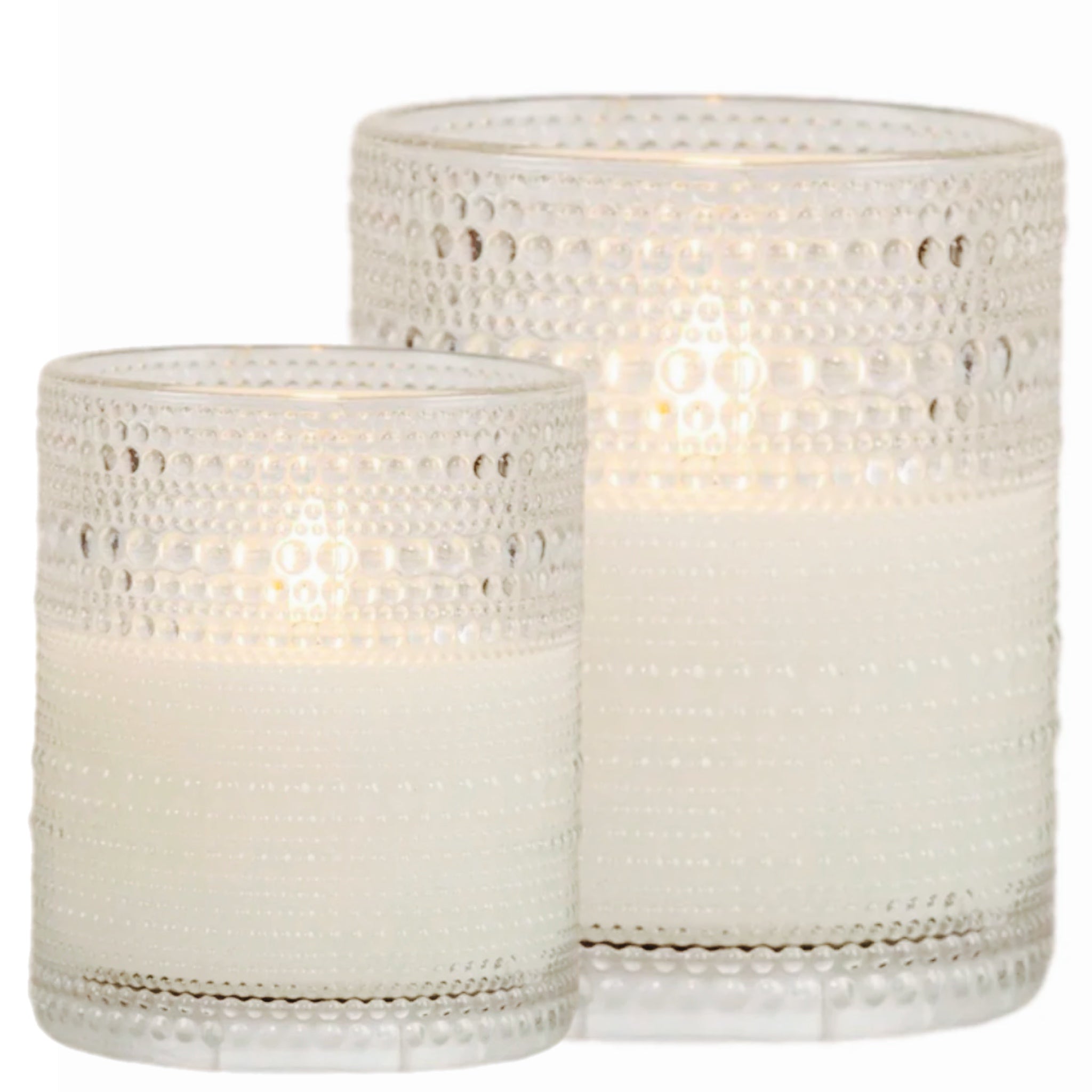 Assorted Clear Hobnail Jar Flameless Candle, INDIVIDUALLY SOLD