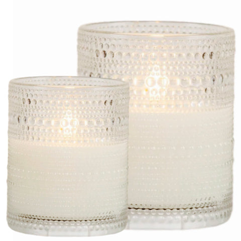 Assorted Clear Hobnail Jar Flameless Candle, INDIVIDUALLY SOLD