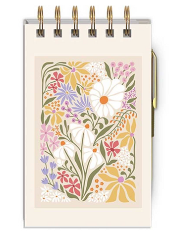 Wildflowers Spiral Notepad With Pen