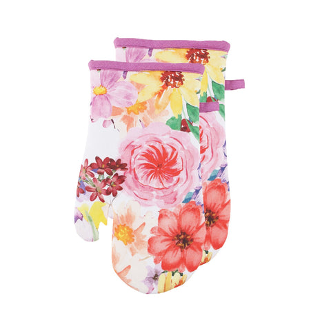 Floral Oven Mitt, Set Of 2