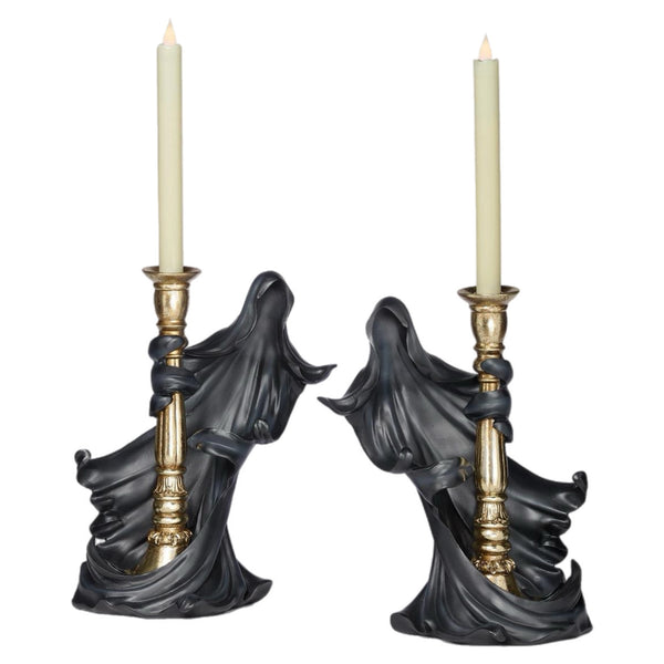 Assorted Grim Reaper Taper Candle Holder, INDIVIDUALLY SOLD