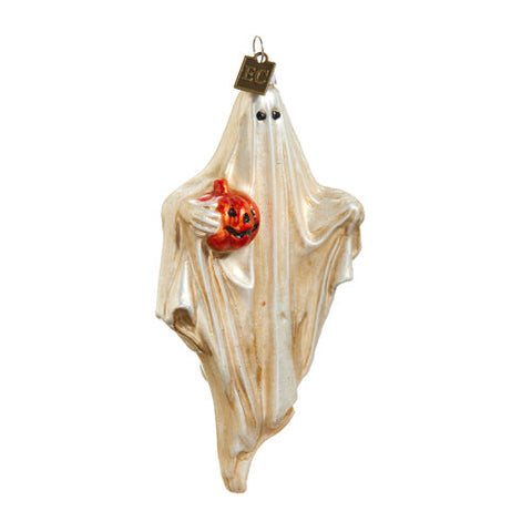 Ghost With Pumpkin Ornament