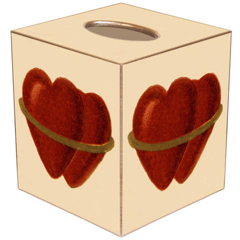 Double Hearts Tissue Box Cover