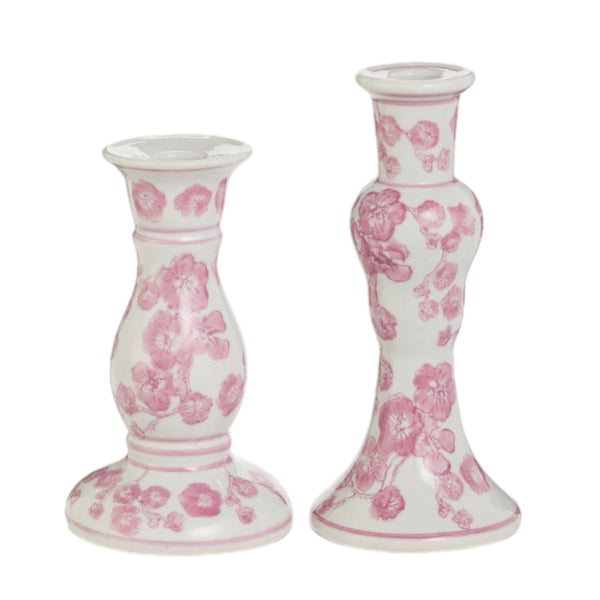 Assorted Lavender Chinoiserie Taper Candle Holder, INDIVIDUALLY SOLD