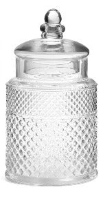 Textured Clear Jar - SMALL