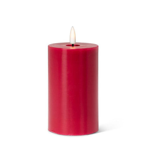 3" X 5" Pillar Flameless Candle: Red