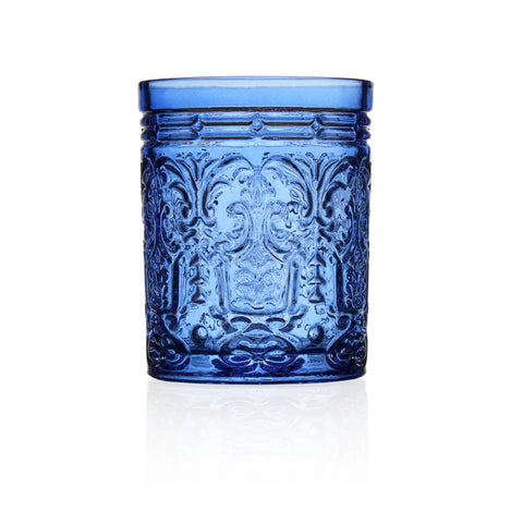 Blue Old Fashioned Glass