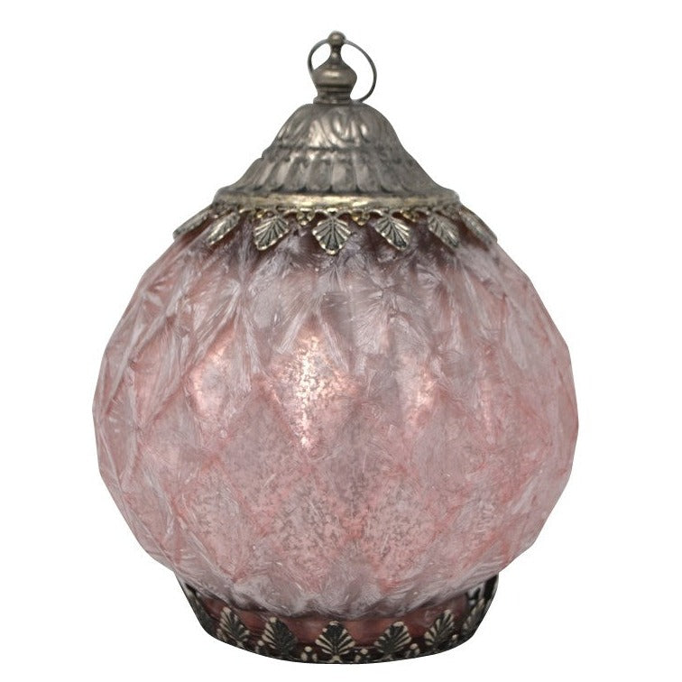 Antiqued Pink Lantern LED