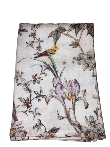 Birds Linen Tea Towel