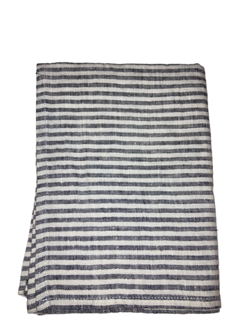 Black Stripe Linen Tea Towel