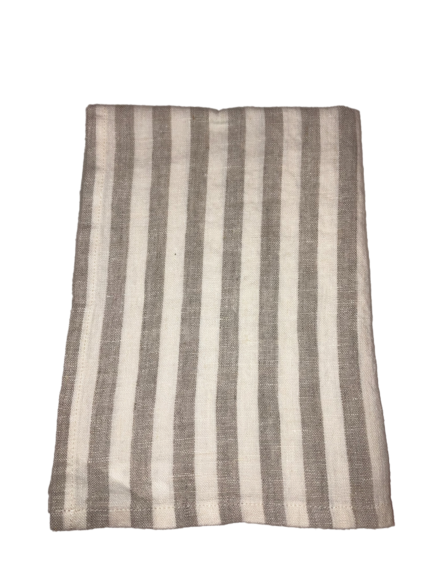 Grey Stripe Linen Tea Towel
