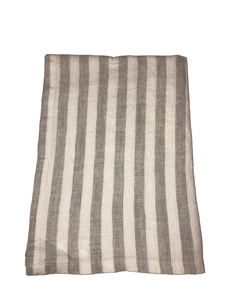 Grey Stripe Linen Tea Towel