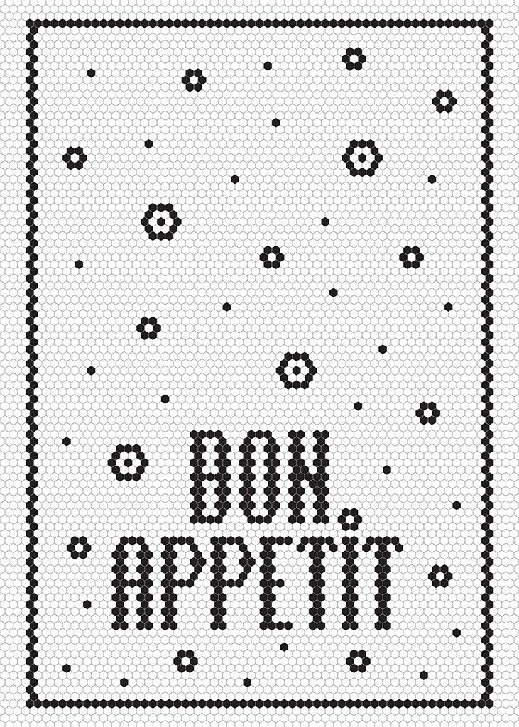 Bon Appetit Tea Towel - BLACK