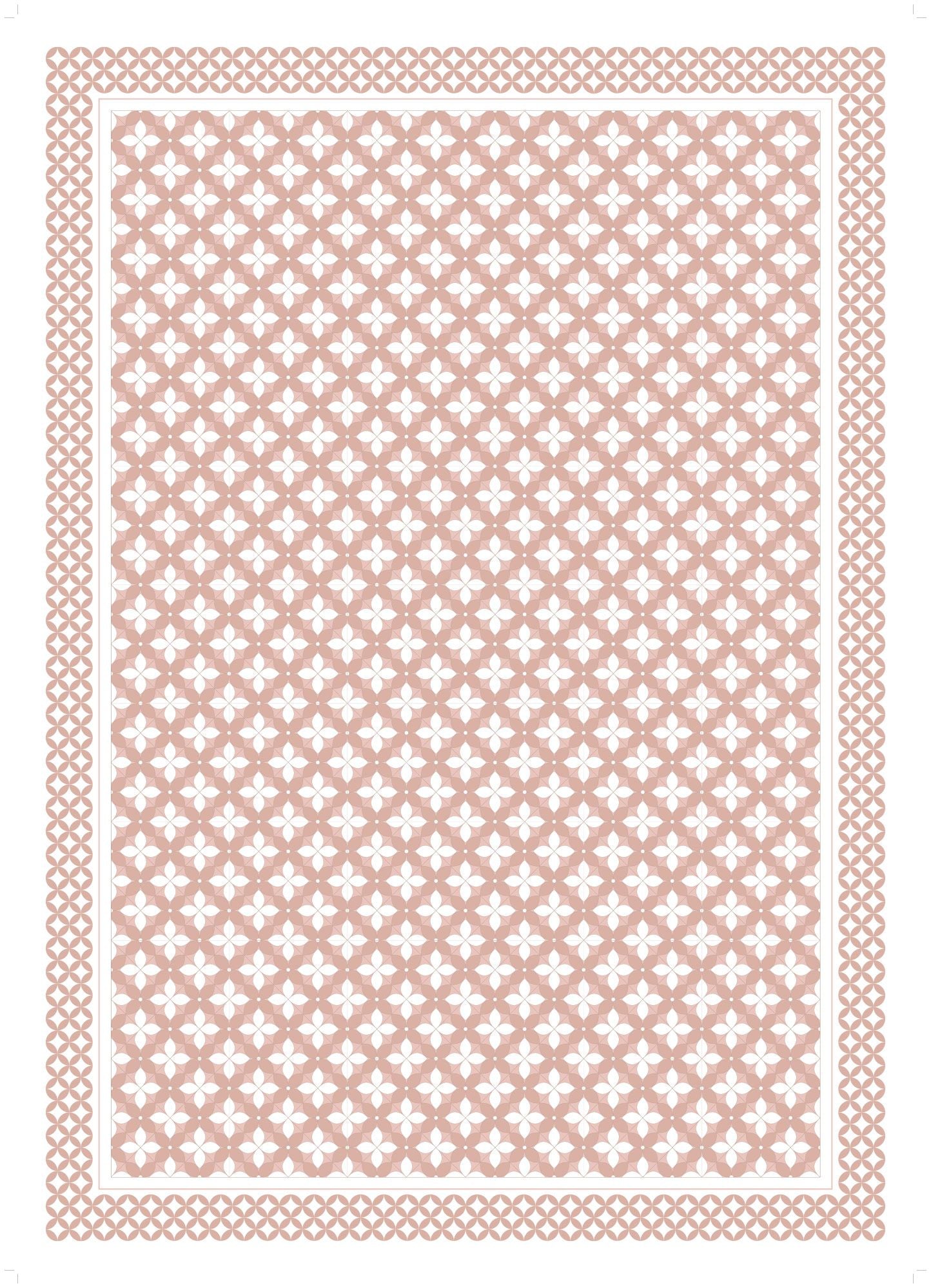 Pink Tile Tea Towel