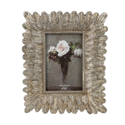 4" X 6" Silver Feather Photo Frame
