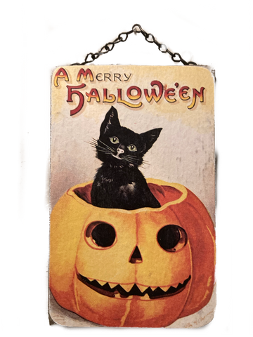 Halloween Cat Sign