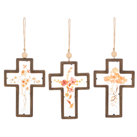Assorted Botanical Cross, INDIVIDUALLY SOLD
