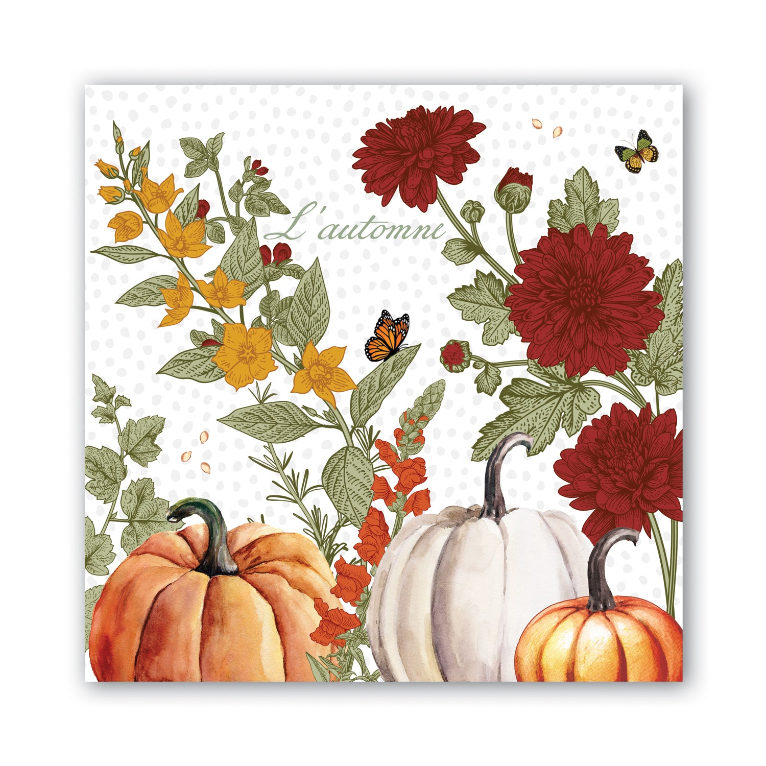 Luncheon Paper Napkin: Pumpkin Delight