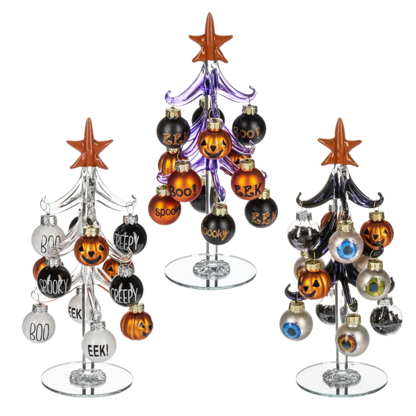 Assorted Halloween Tree With Ornaments Figurine, INDIVIDUALLY SOLD